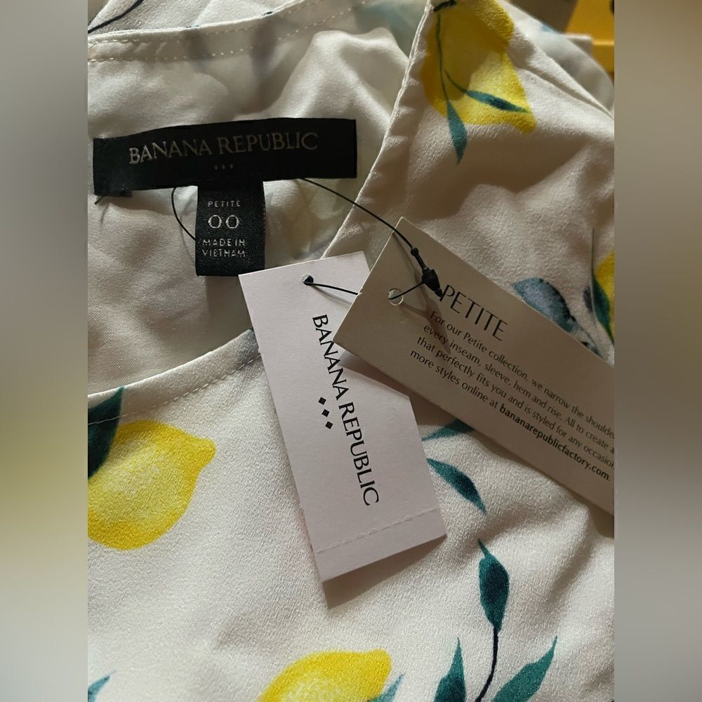 Banana Republic Frill Fit-and-Flare Lemon Print Dress - Picture 6 of 6